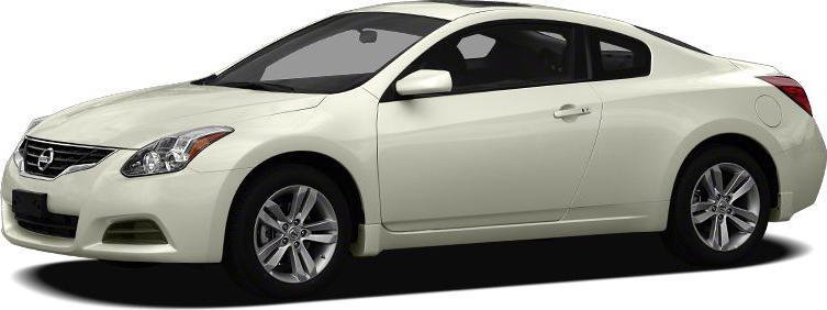 White two-door coupe with alloy wheels, front-side view