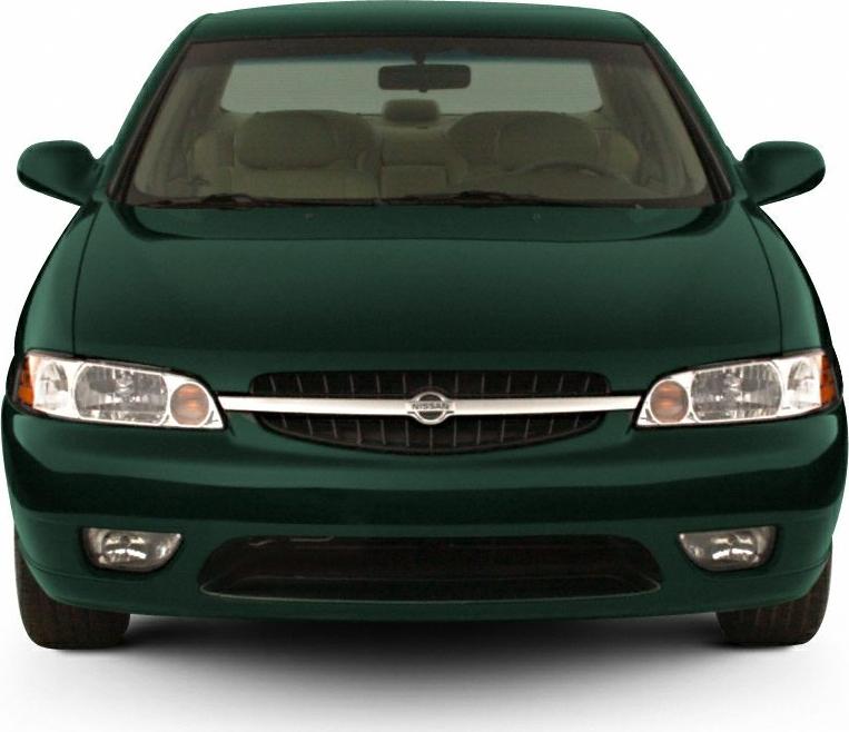 Front view featuring headlights and grille of a mid-1990s mid-size sedan.
