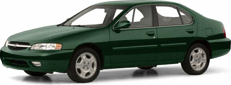 Side profile of a green mid-size sedan with alloy wheels.