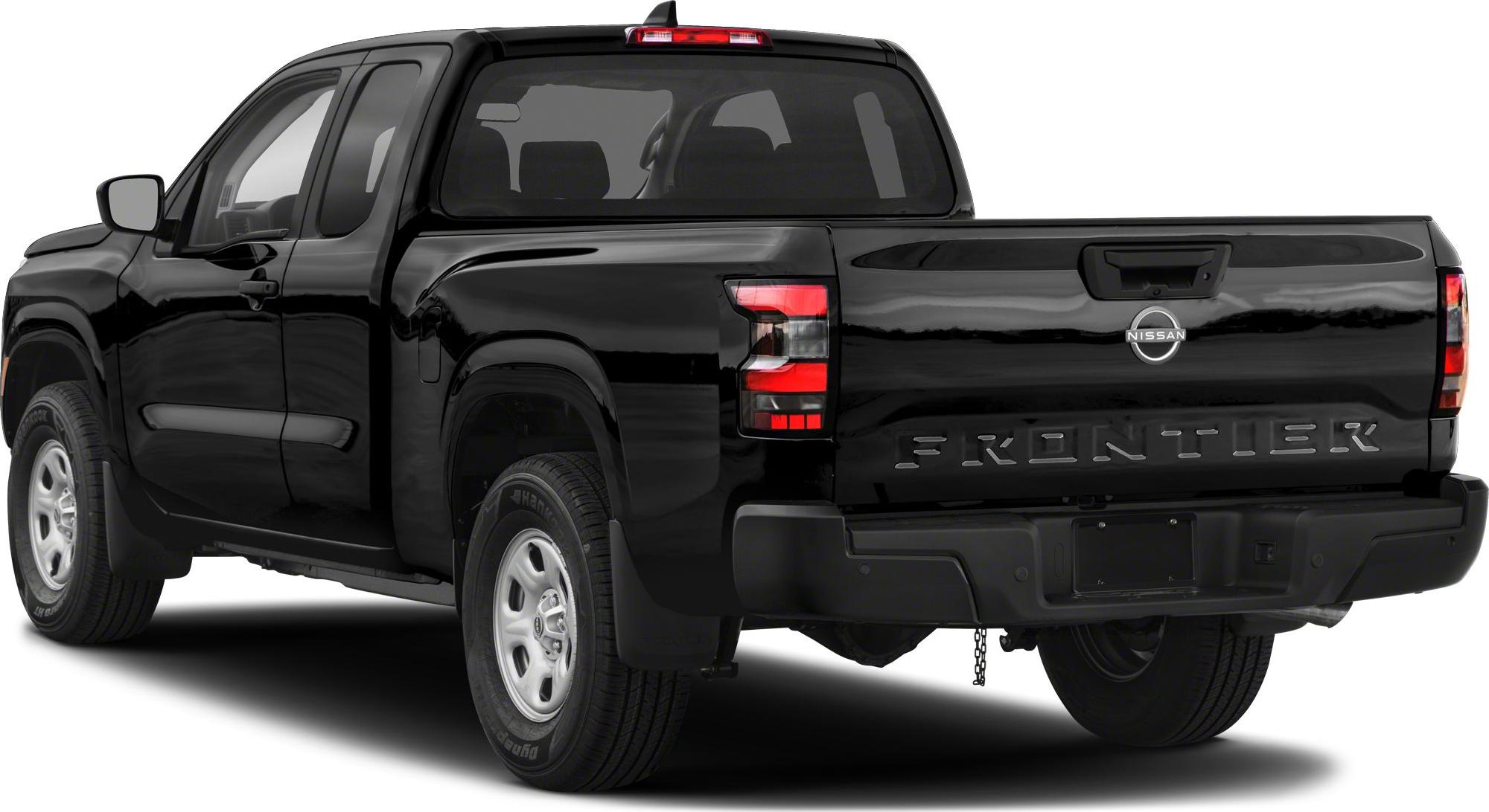 Rear view of pickup with tailgate and extended cab
