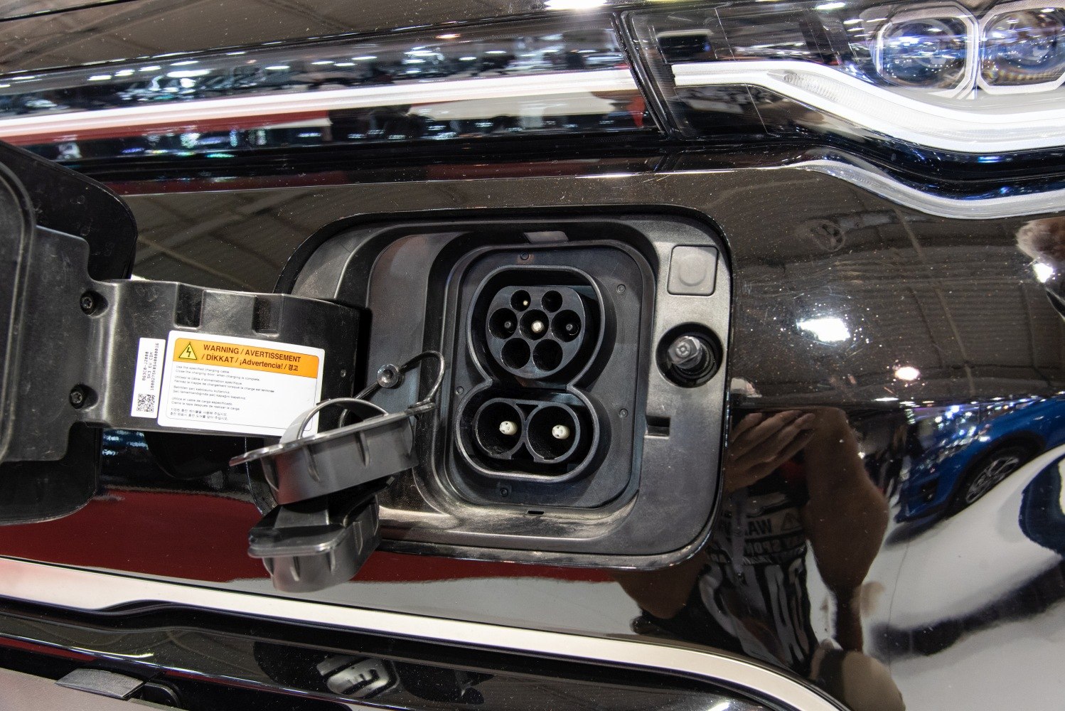 Electric vehicle charging port with multi-pin connector