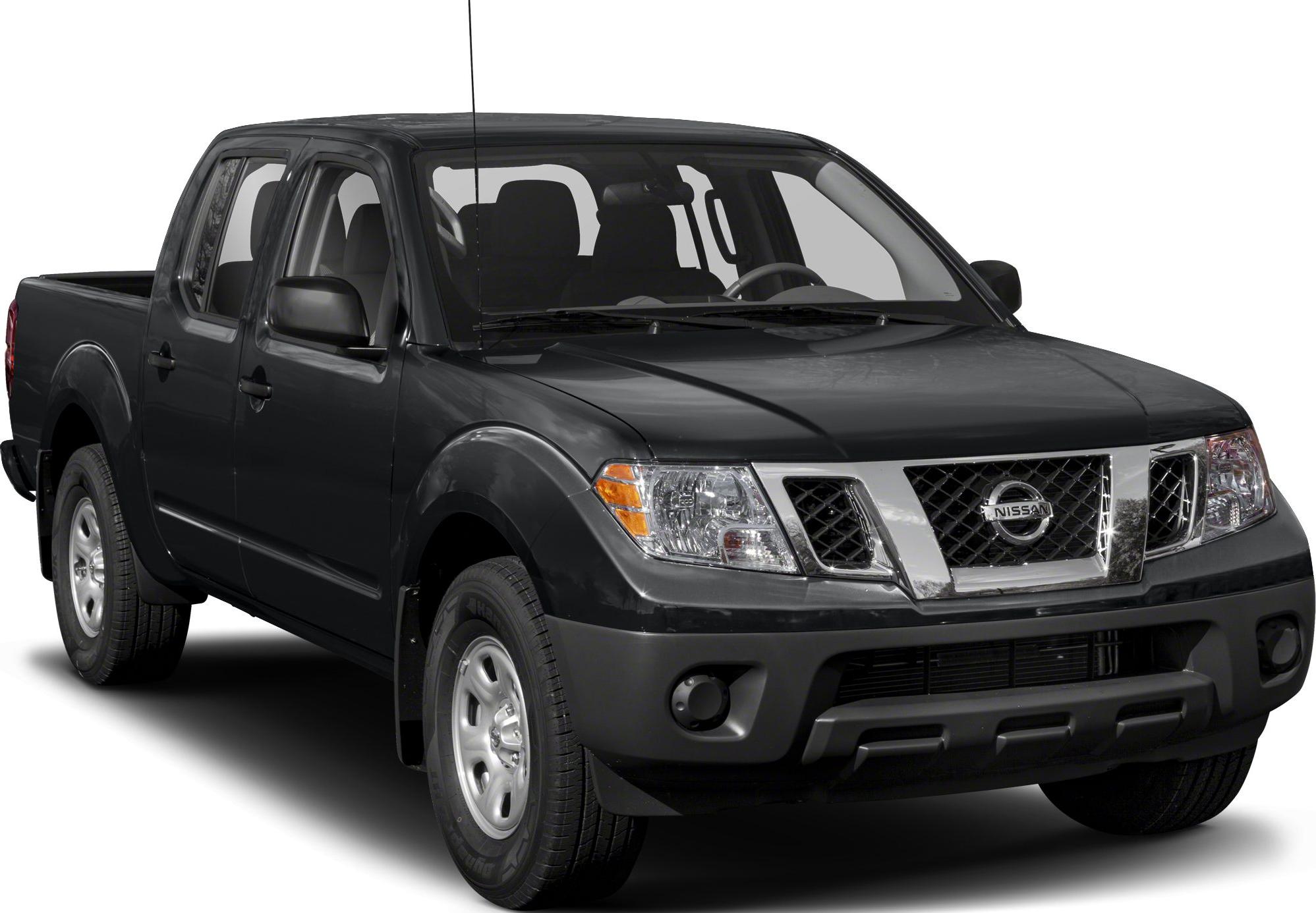 Front view of pickup truck with crew cab and robust grille