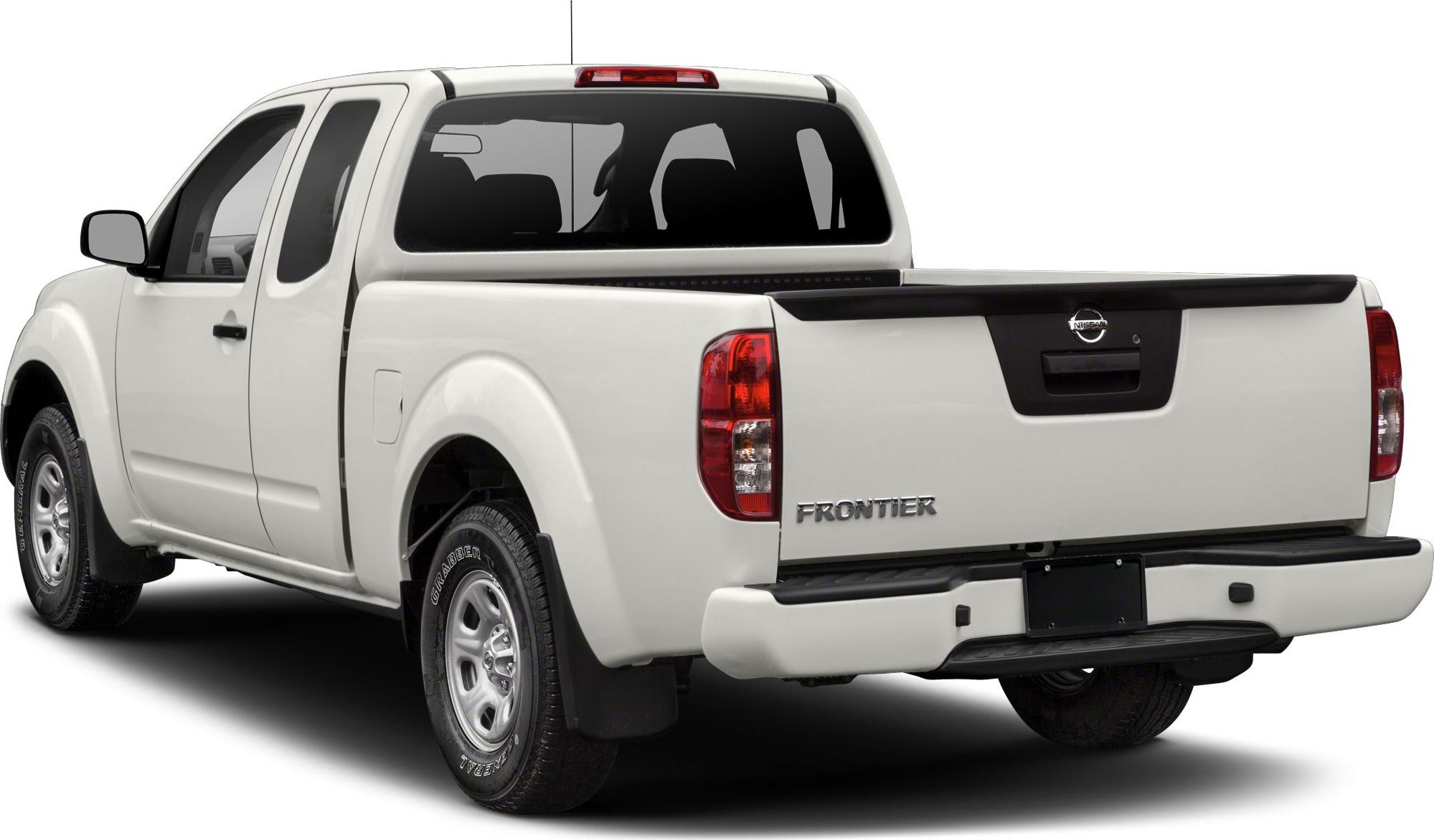 Rear view of a midsize pickup with tailgate and taillights