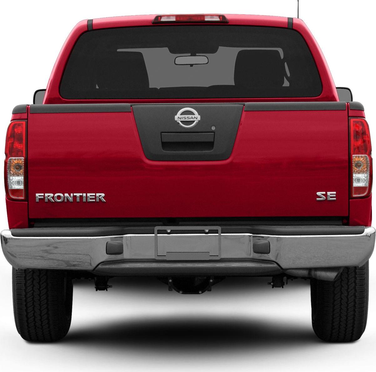 Tailgate, rear bumper, and taillights of a pickup truck