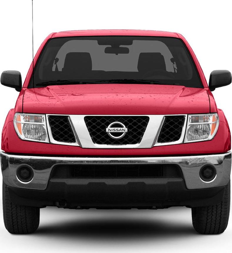 Front view of pickup truck with chrome bumper and distinctive grille