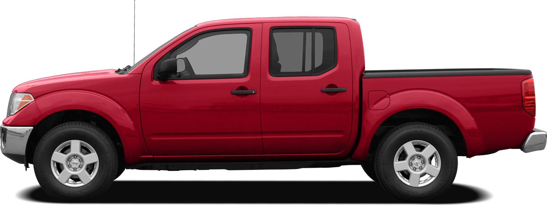 Red crew cab pickup truck with four doors and extended bed.