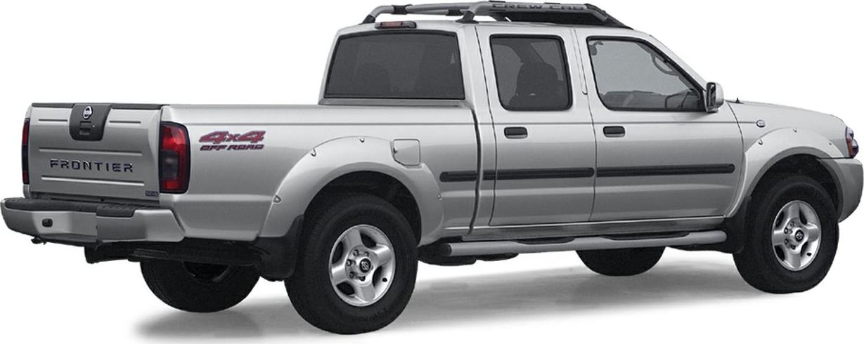 Silver 4x4 off-road pickup with crew cab and extended bed