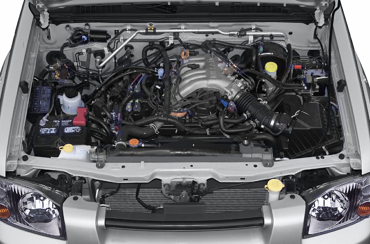 Engine bay layout with intake manifold and components