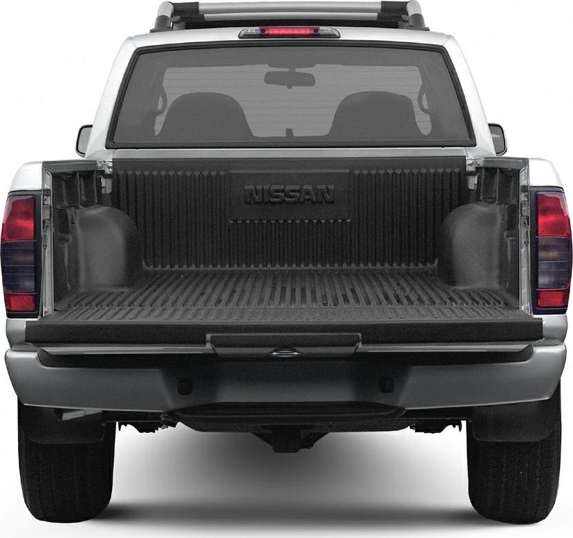 Open tailgate and cargo bed with protective liner