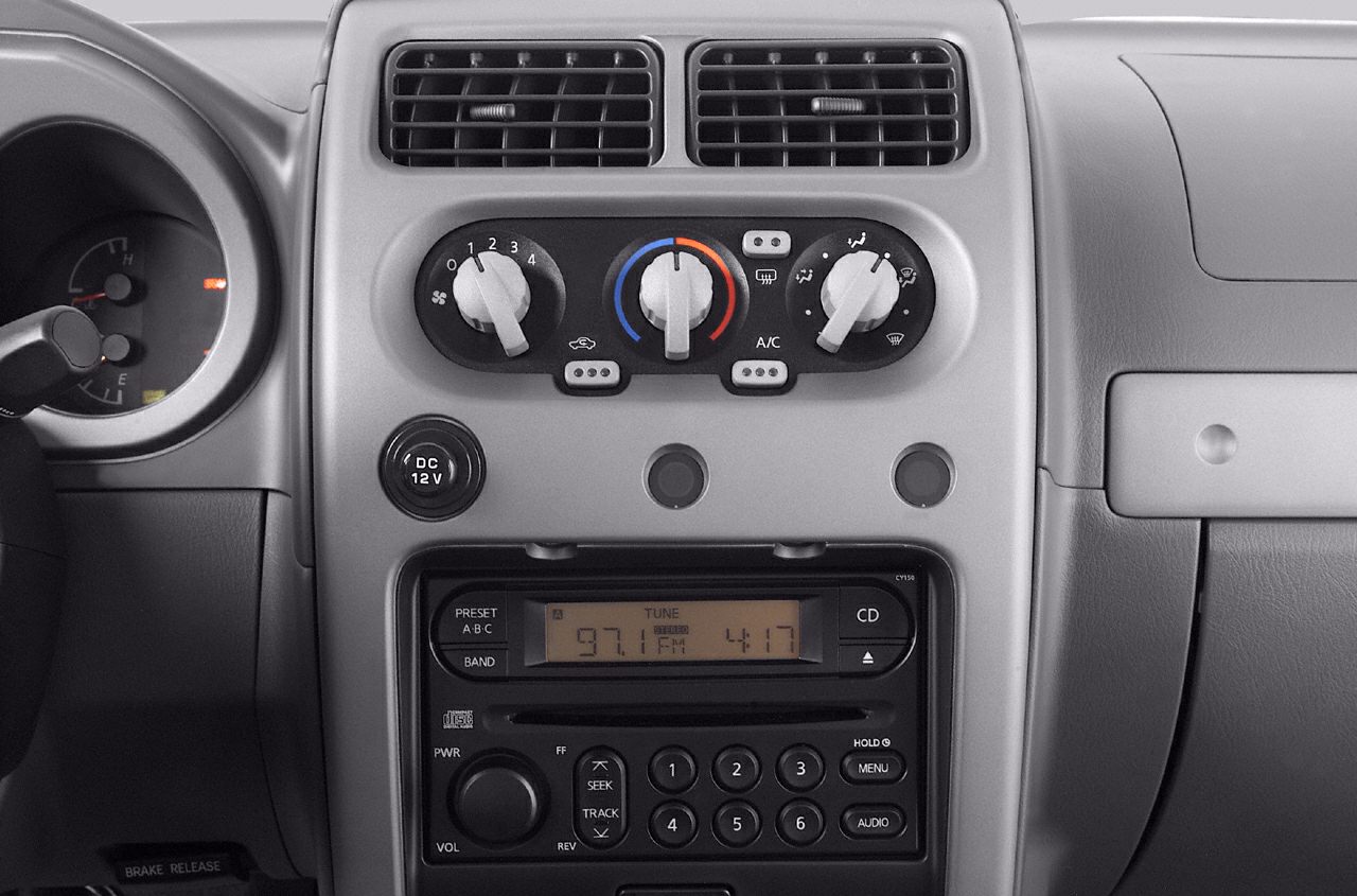 Dashboard with air conditioning and radio control knobs