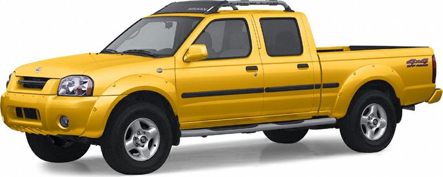 Yellow extended cabin pickup with rugged design and off-road features