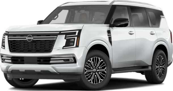 Full-size SUV front view with LED headlights and bold grille