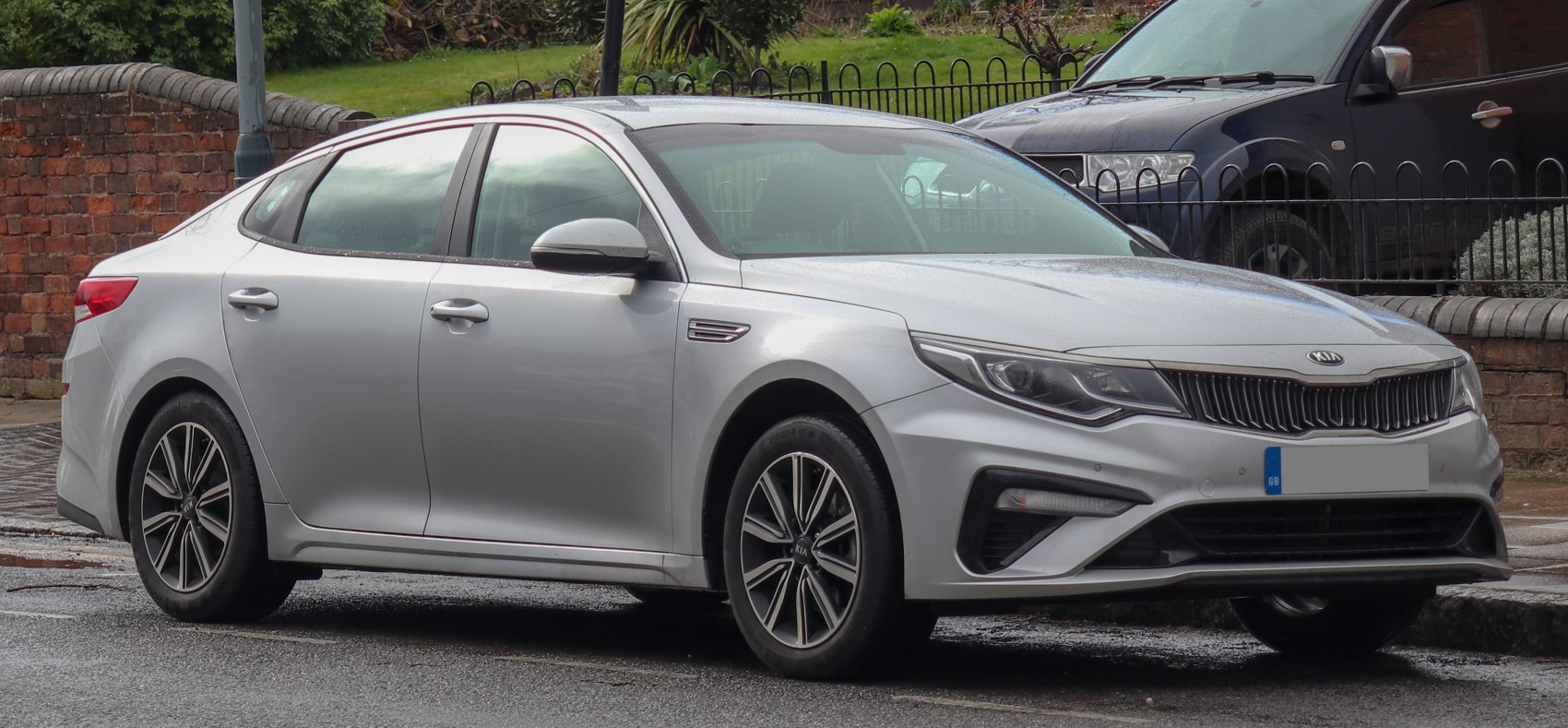 Mid-size sedan with LED headlights and alloy wheels