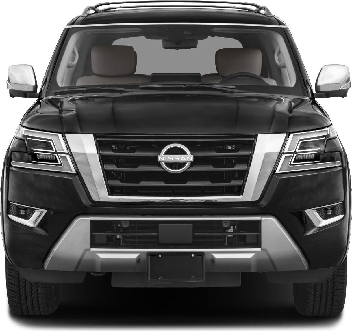 Front grille and LED headlights of modern SUV