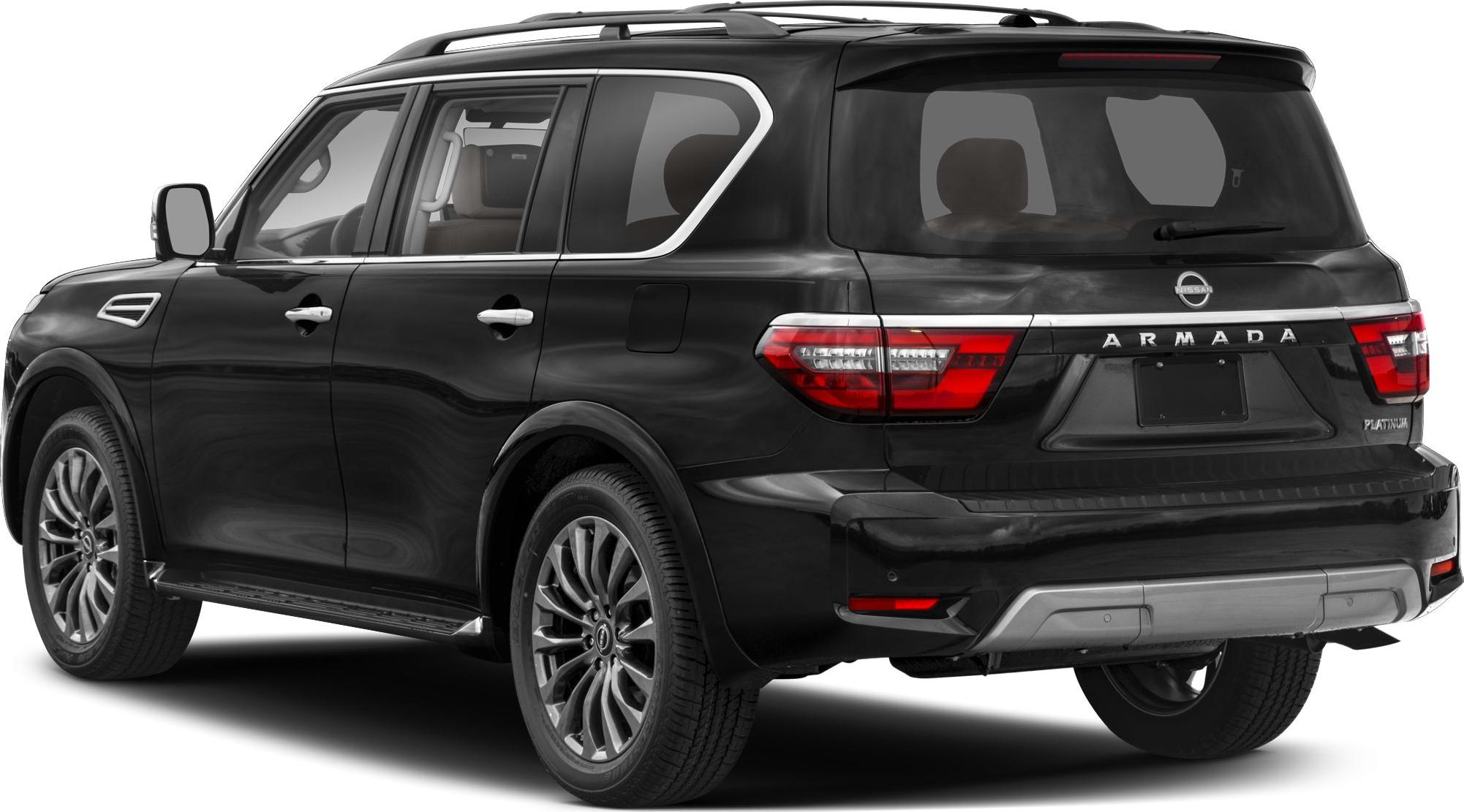 Rear and side profile with taillights and roof rails