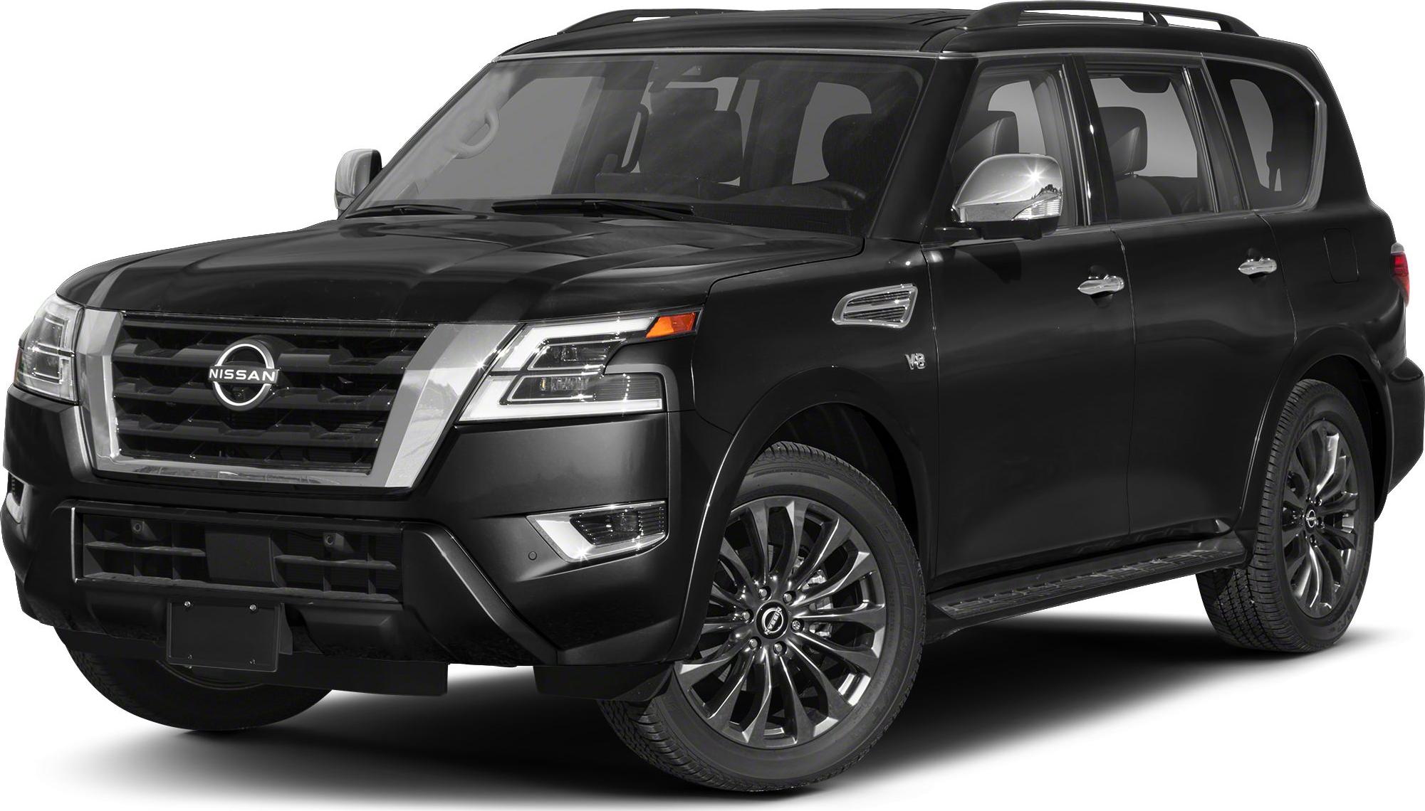 SUV with bold front grille, V8 badge, and premium alloy wheels