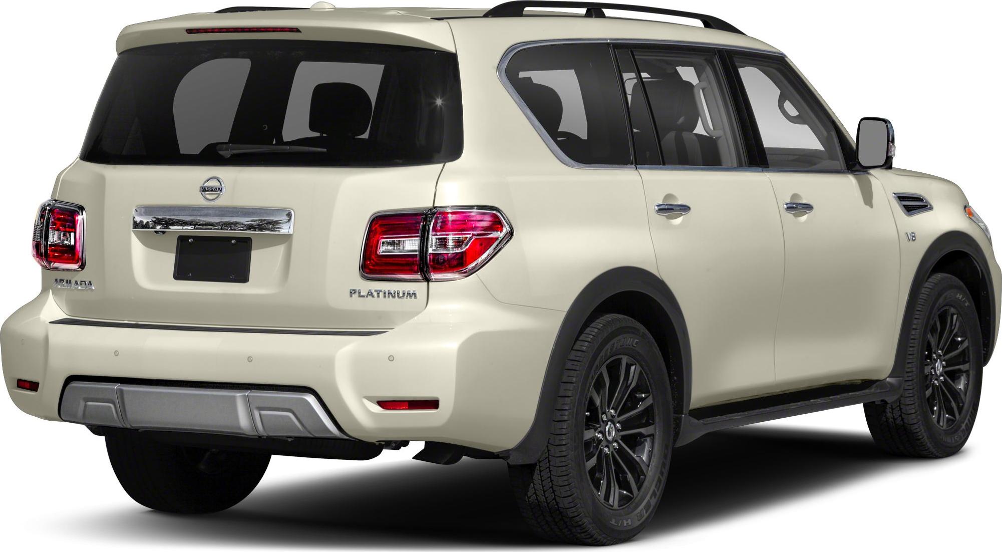Rear side view of SUV with Platinum trim, distinctive taillights, black alloy wheels