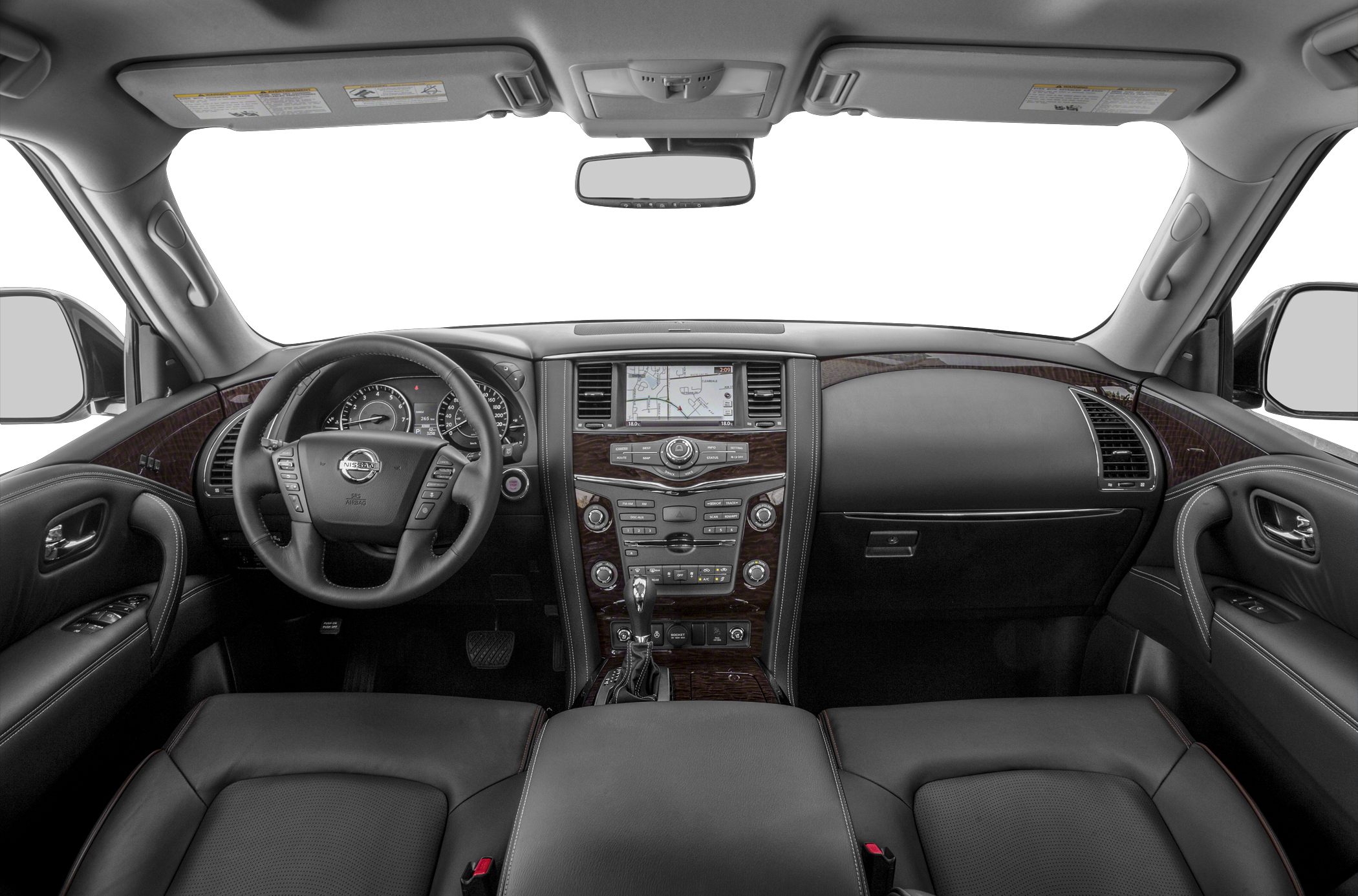Leather seats, wood trim, navigation screen, and multi-function steering wheel