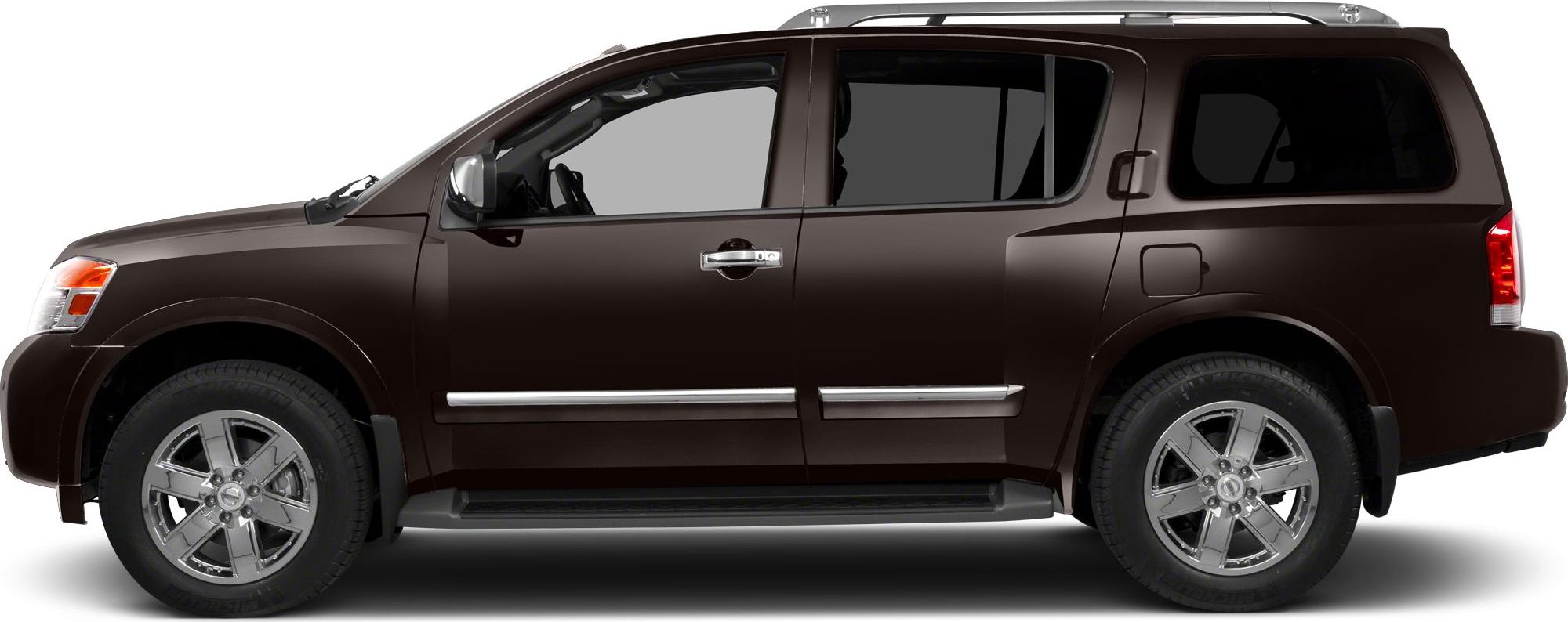 Side profile of full-size SUV with chrome alloy wheels.