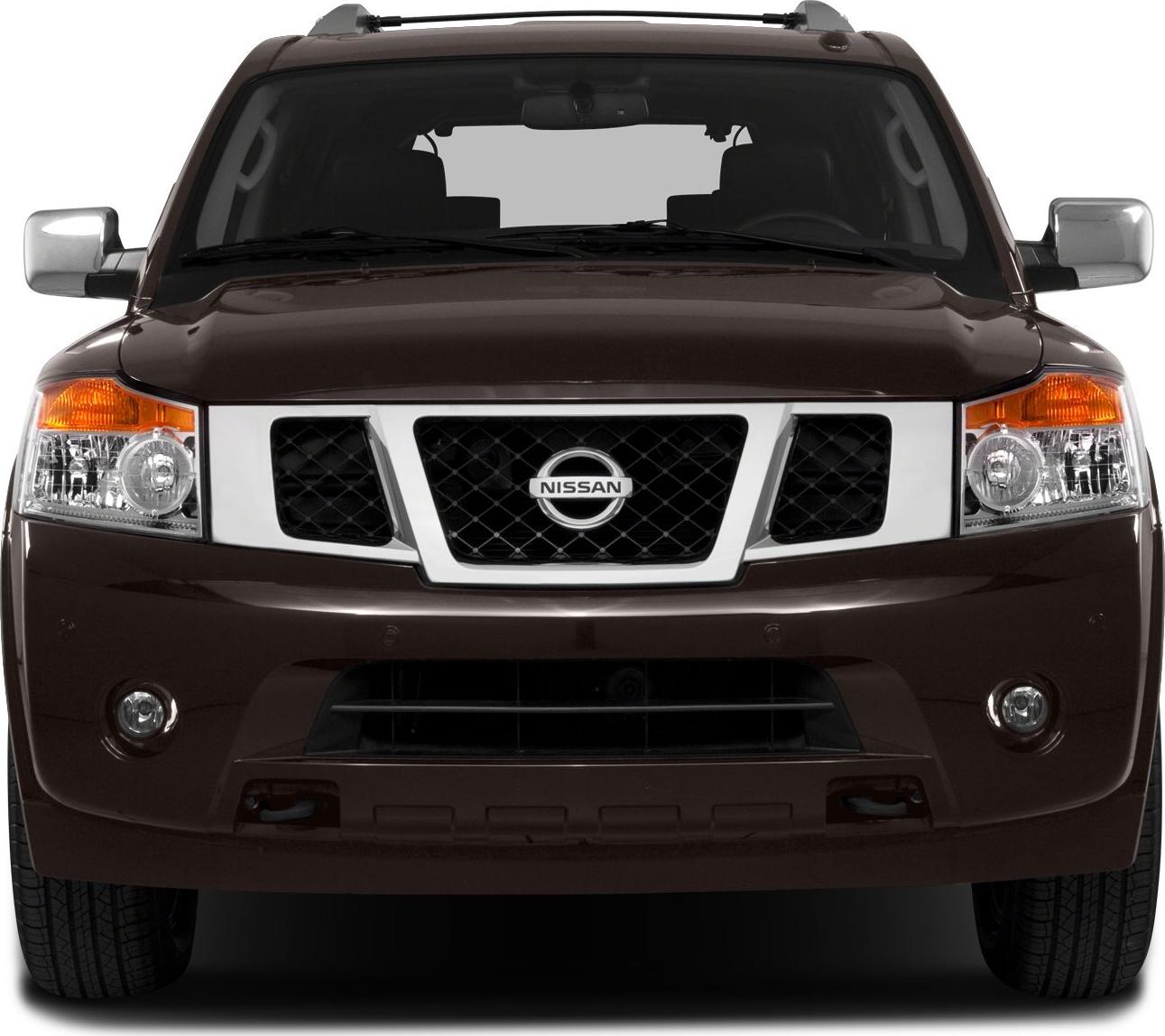 Front grille with headlights and fog lights in SUV