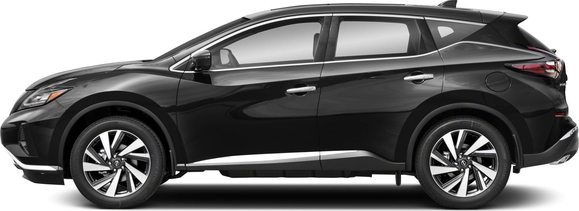 Side profile of black SUV with alloy wheels and chrome trim