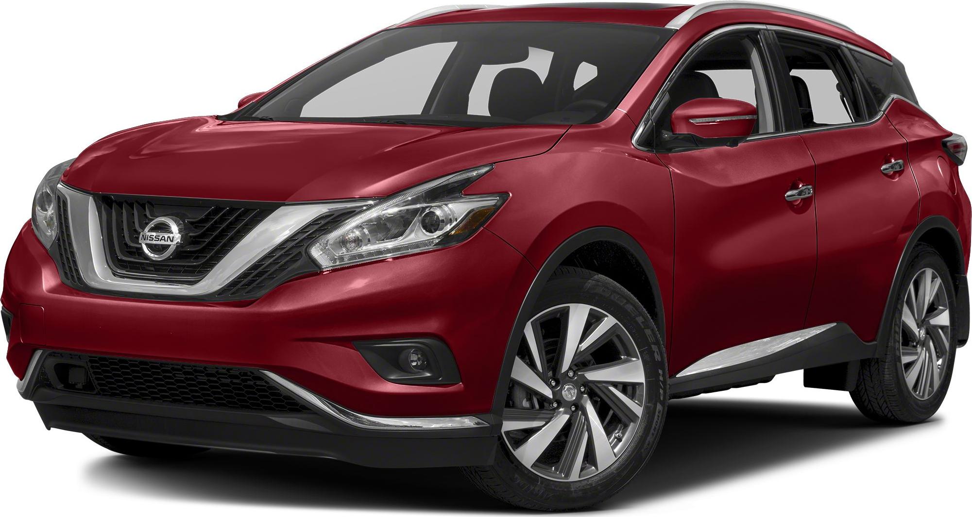 Red SUV front view with sleek headlights and alloy wheels
