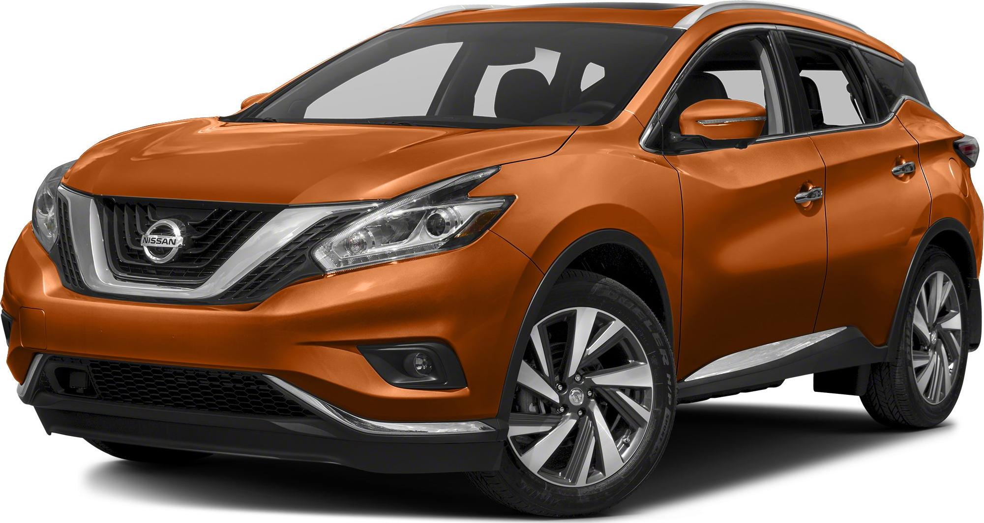 Orange crossover SUV front three-quarter view with sleek headlights and alloy wheels