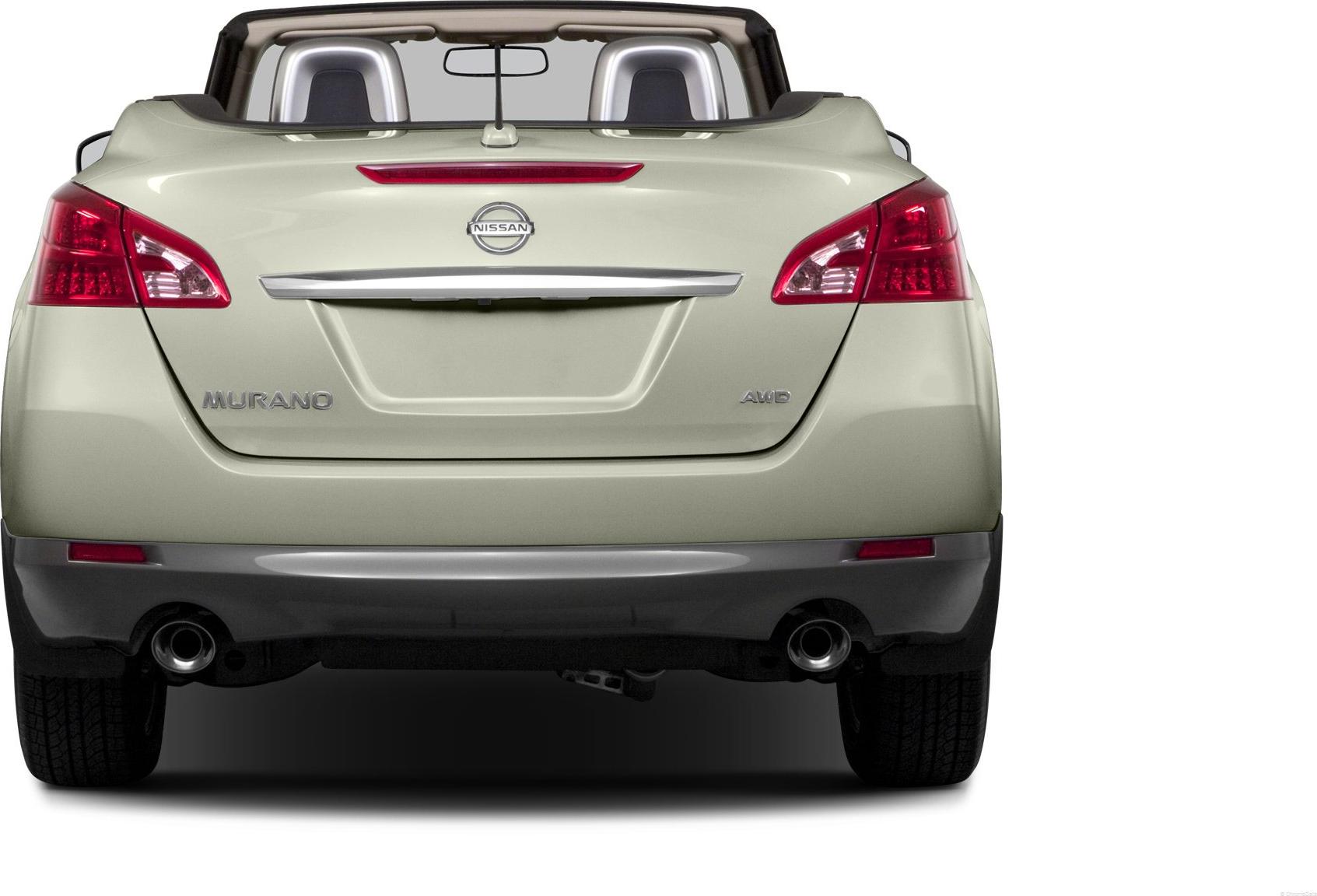 Rear rear view of AWD convertible with dual exhaust and distinct tail lights