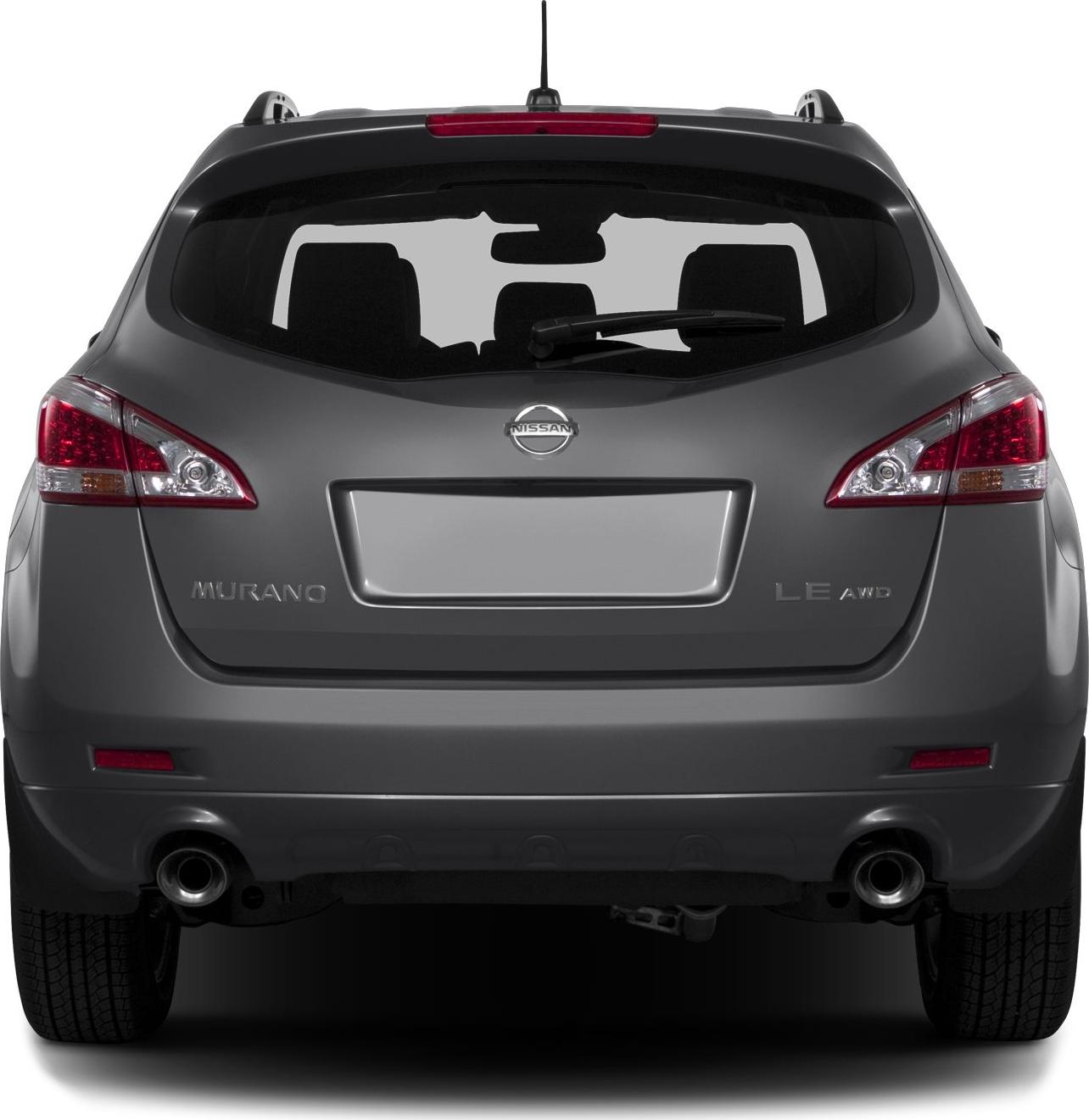 Rear view with taillights, dual exhaust, rear windshield wiper