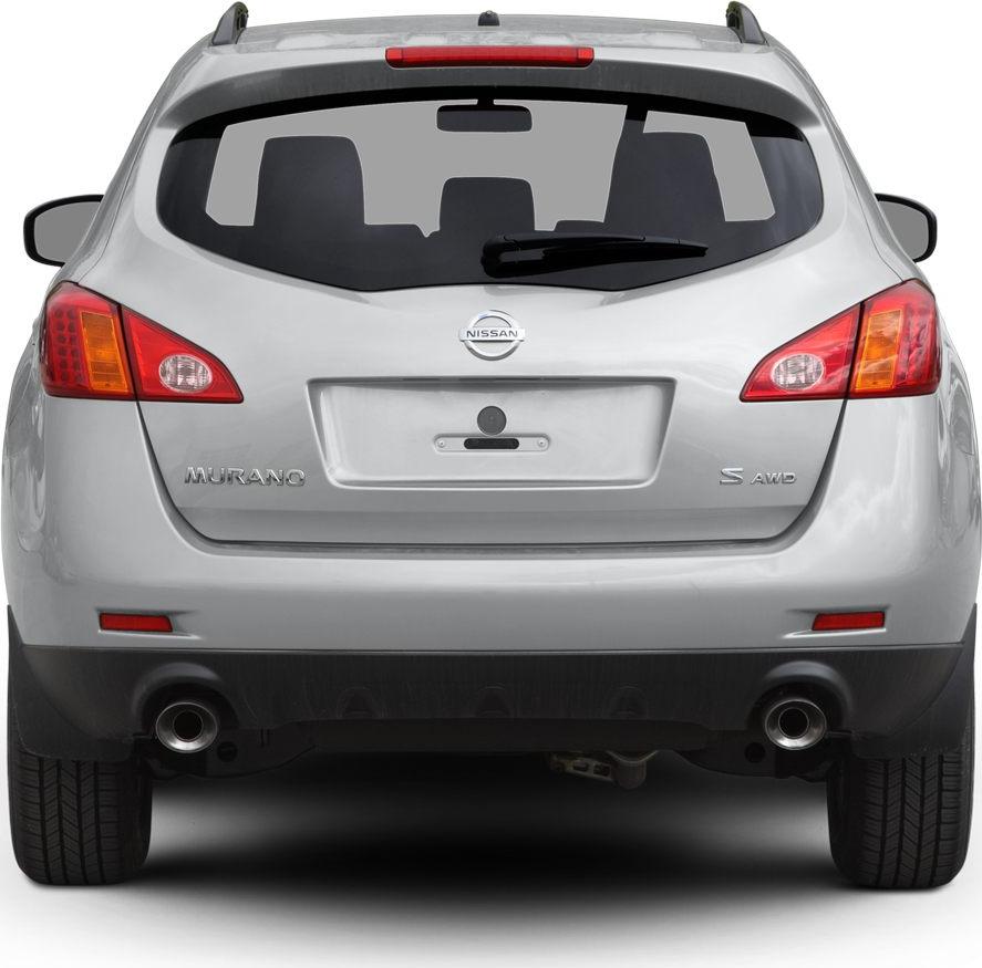 Dual exhaust tips, AWD badge, distinct tail lights on SUV rear