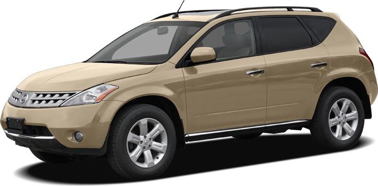 Side view of beige SUV with chrome grille and roof rails