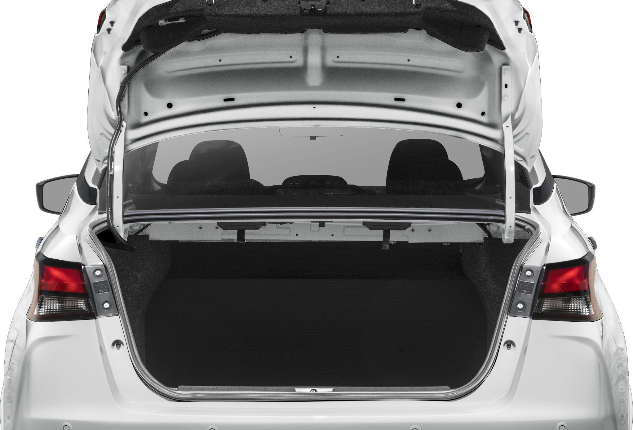 Open trunk space with visible interior and rear seats