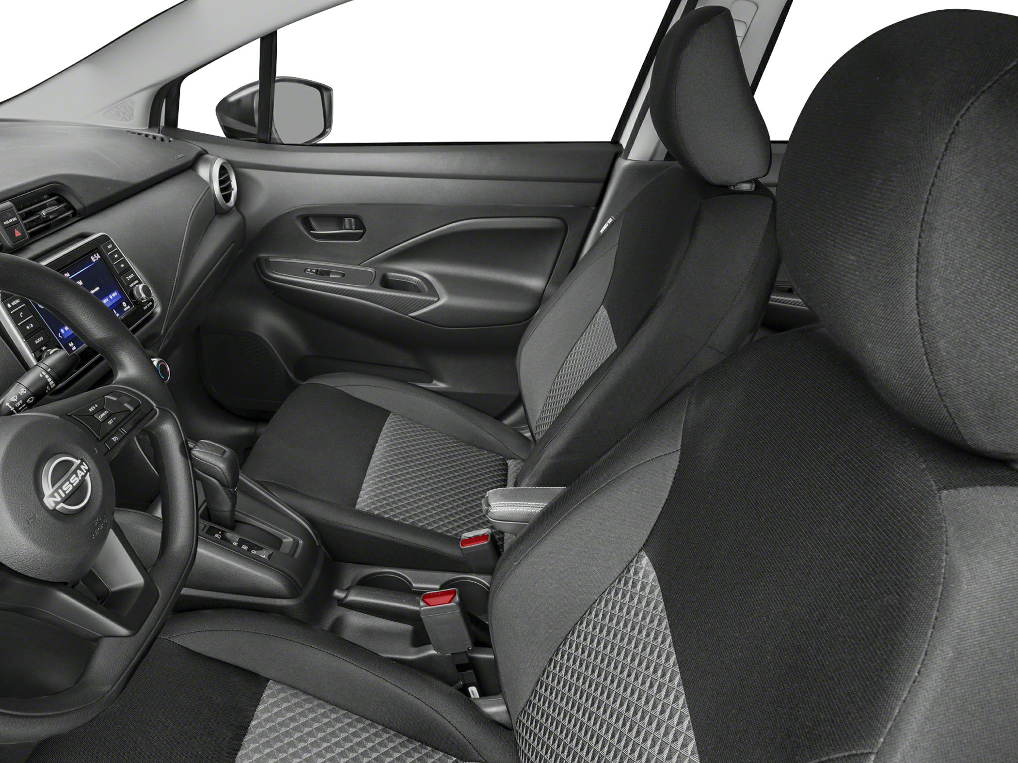 Fabric seats and updated dashboard interior design