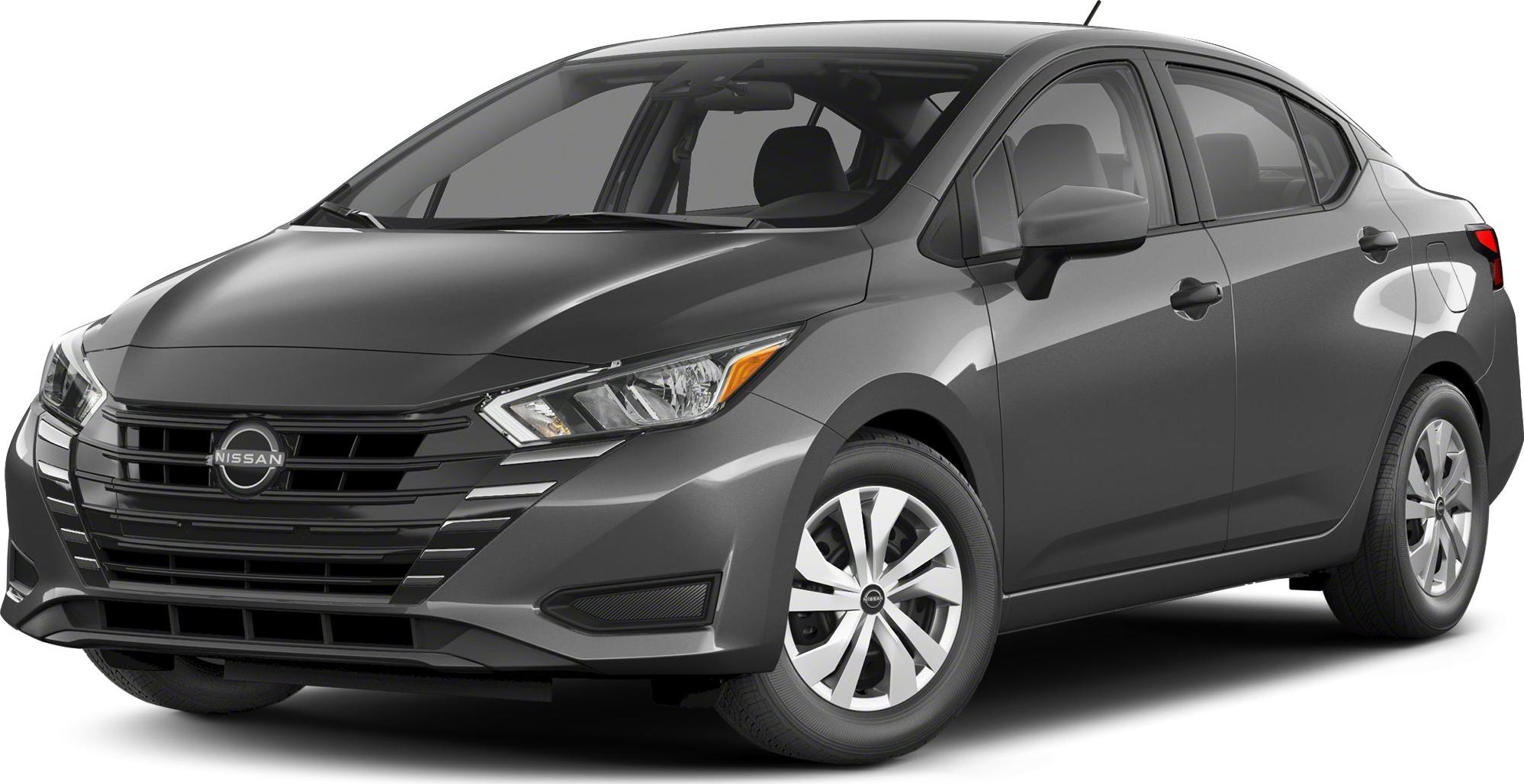 Gray compact sedan with updated grille and headlamps