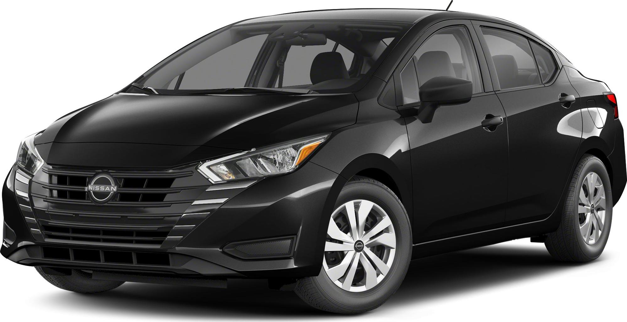 Sleek black sedan front with modern grille and headlights