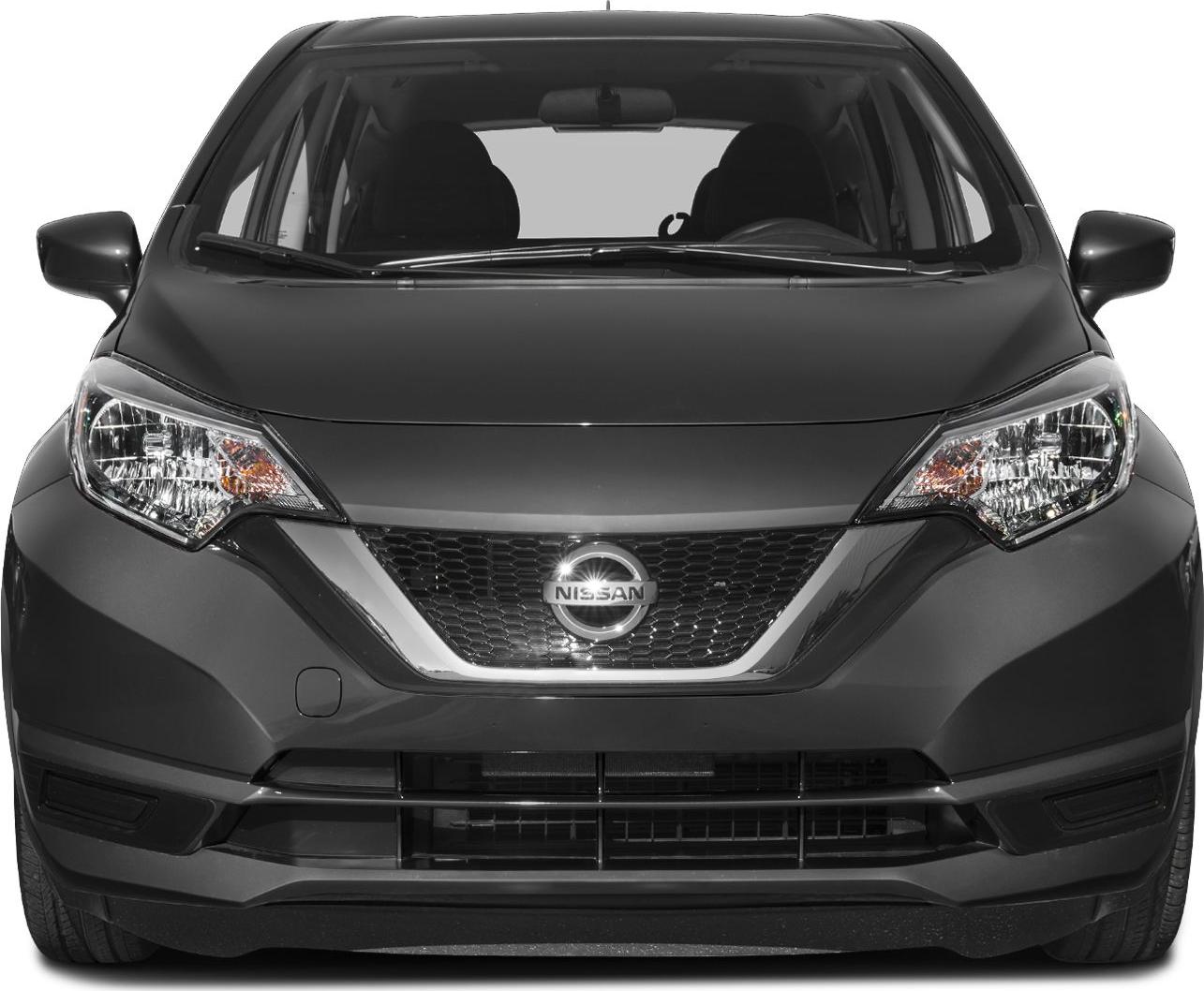 Modern subcompact hatchback front with angular headlights and distinctive grille