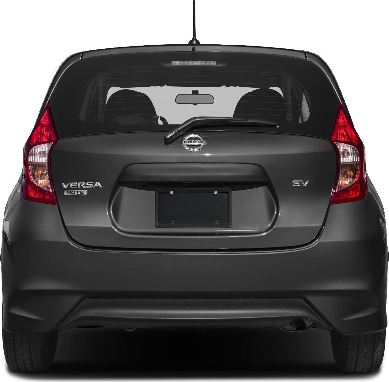 Rear view of a compact hatchback with distinctive taillights and rear window wiper