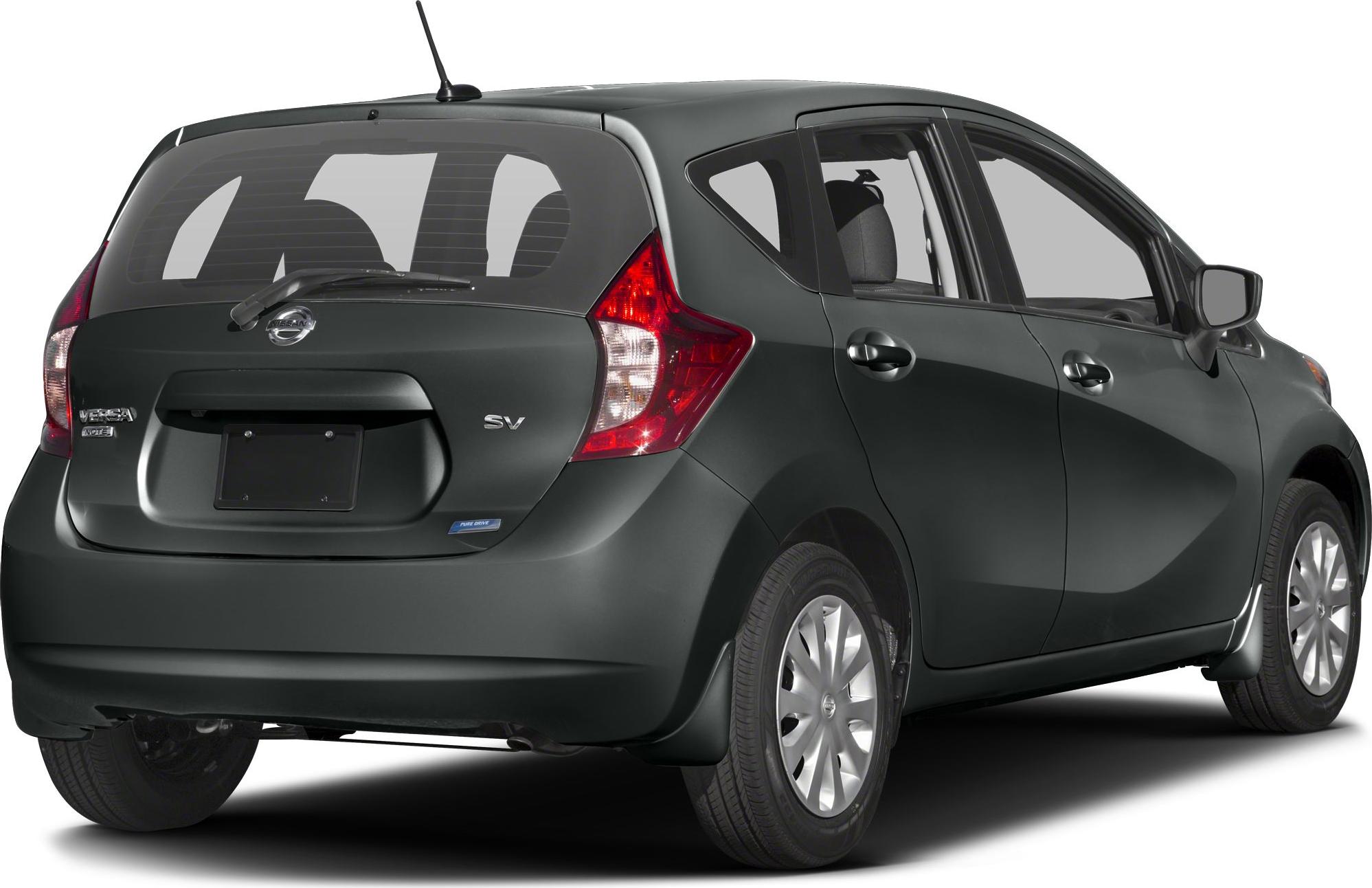 Rear view of a compact hatchback with distinctive tail lights and rear wiper