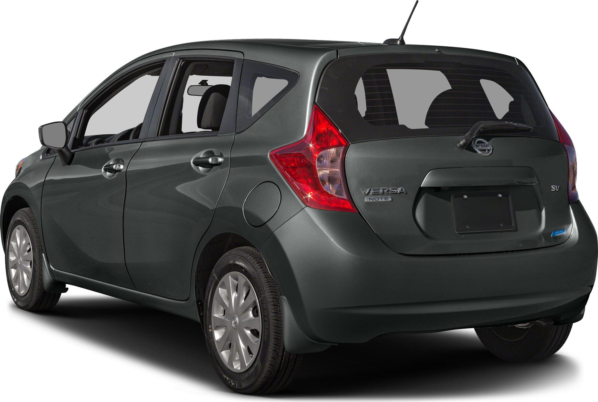Rear and side view of compact hatchback with distinctive tail lights and rear wiper