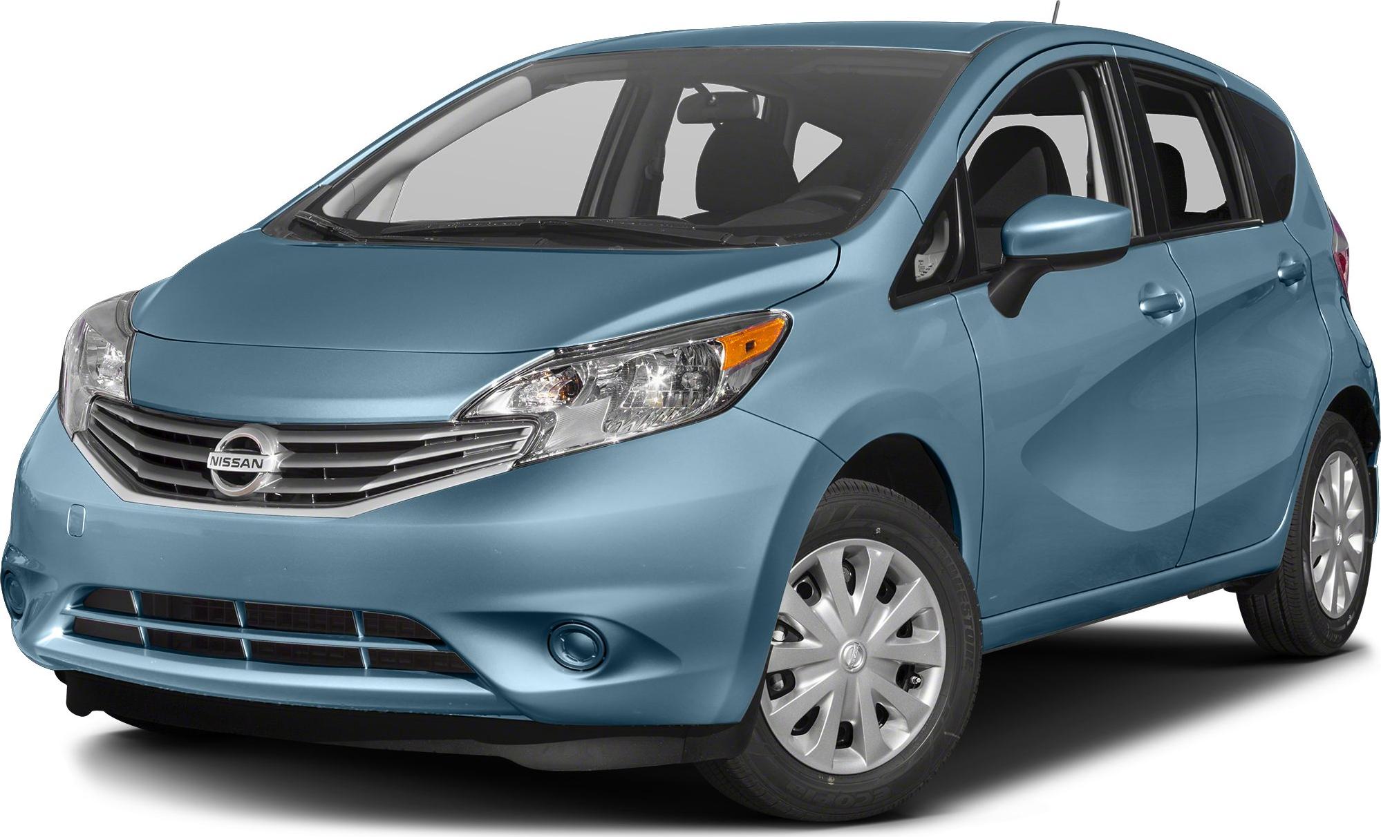 Compact hatchback front and side view with distinctive grille and headlight design