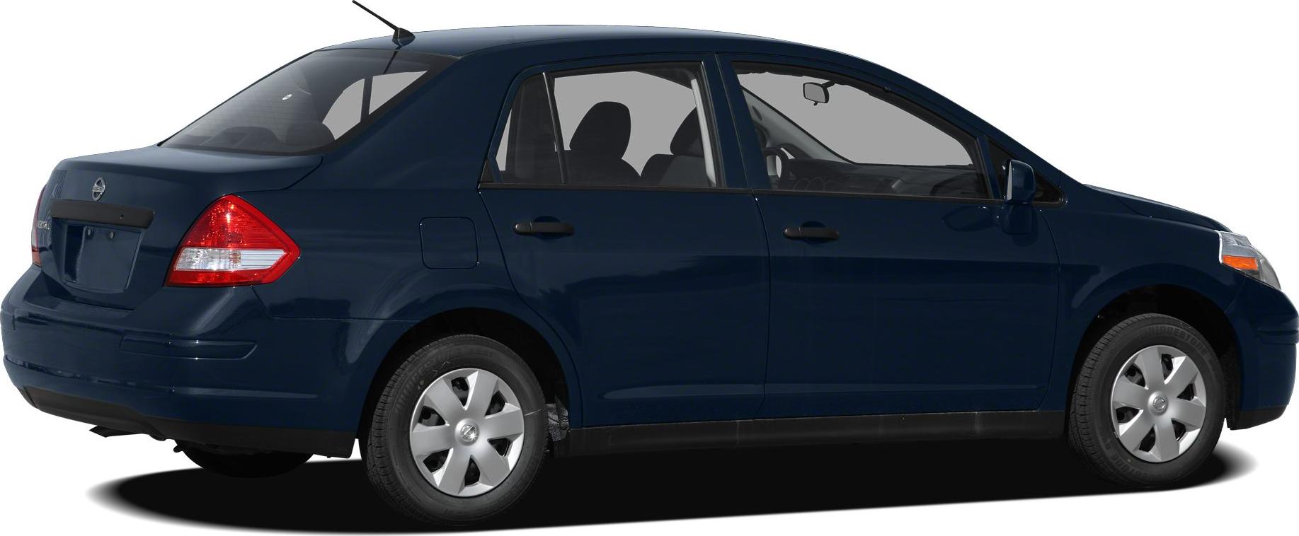 Side rear view of a compact four-door sedan.