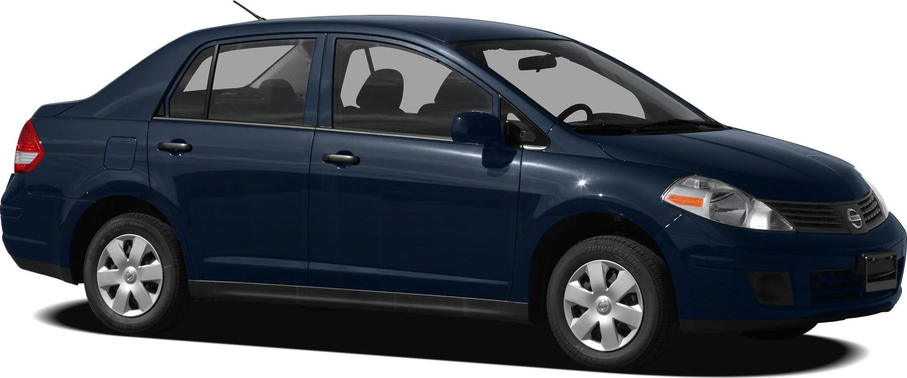 Compact four-door sedan with sleek body lines and standard wheels