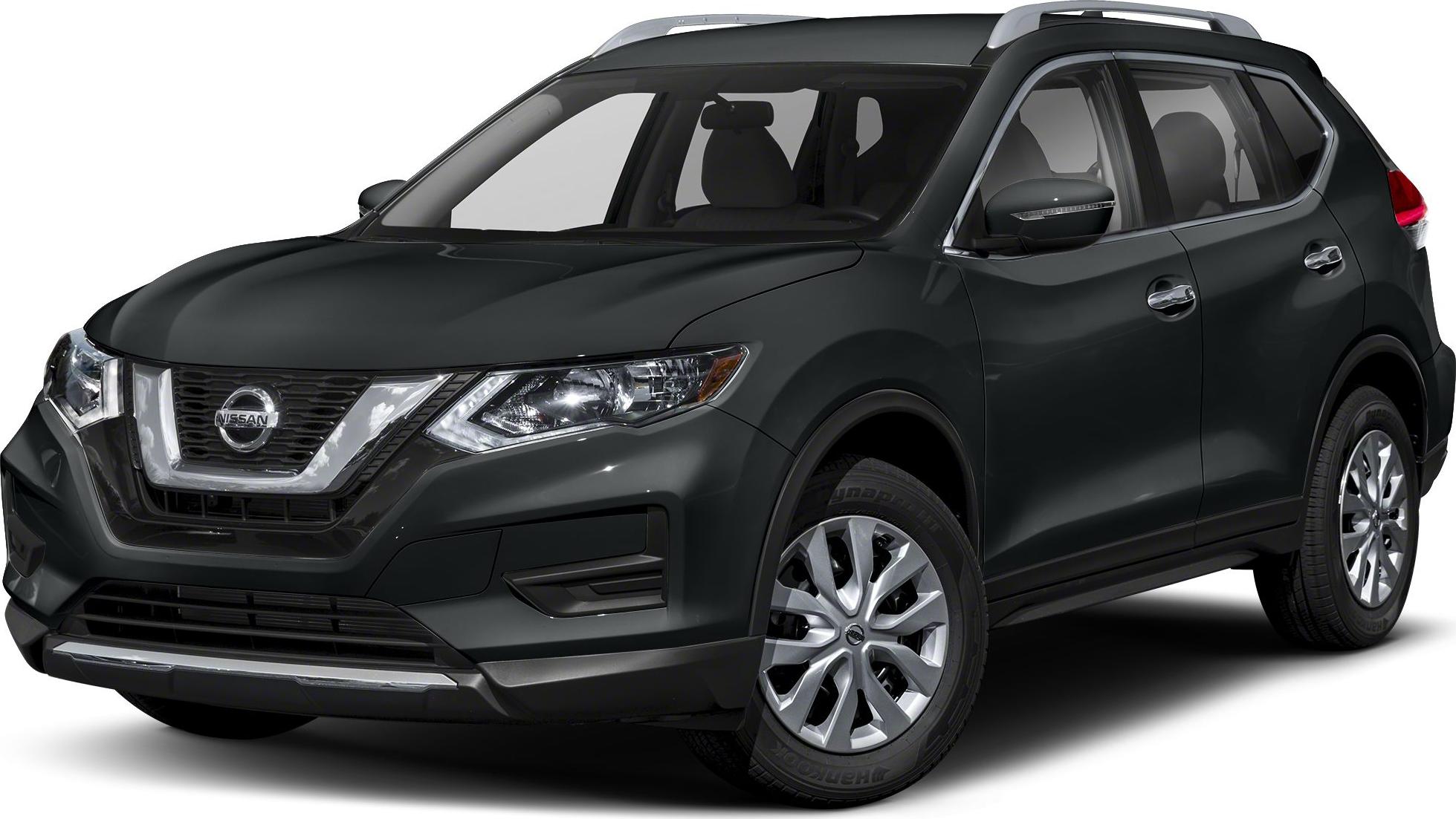 Front three-quarter view of black SUV with roof rails and alloy wheels
