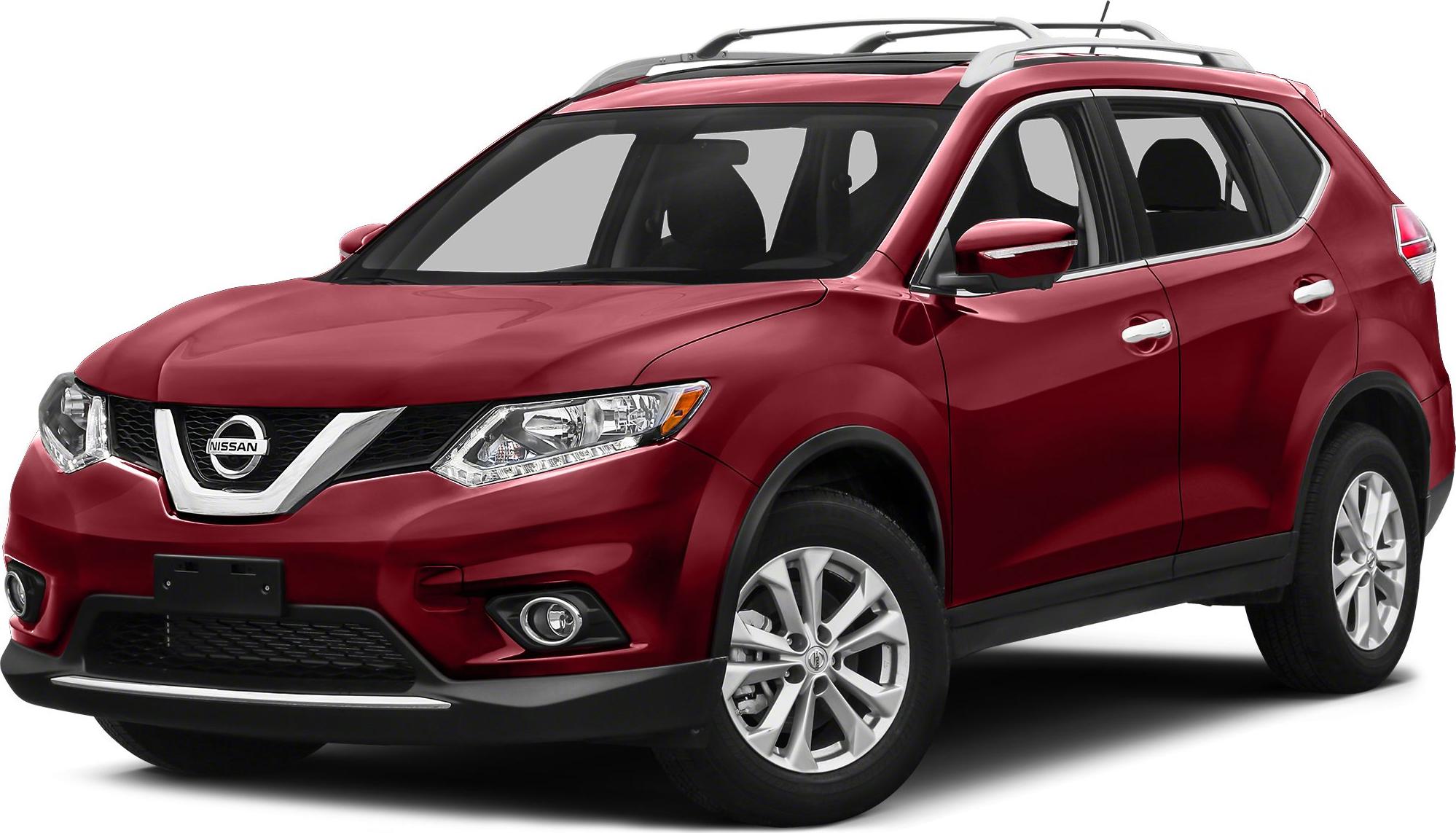 Red SUV front side view with chrome grille and alloy wheels
