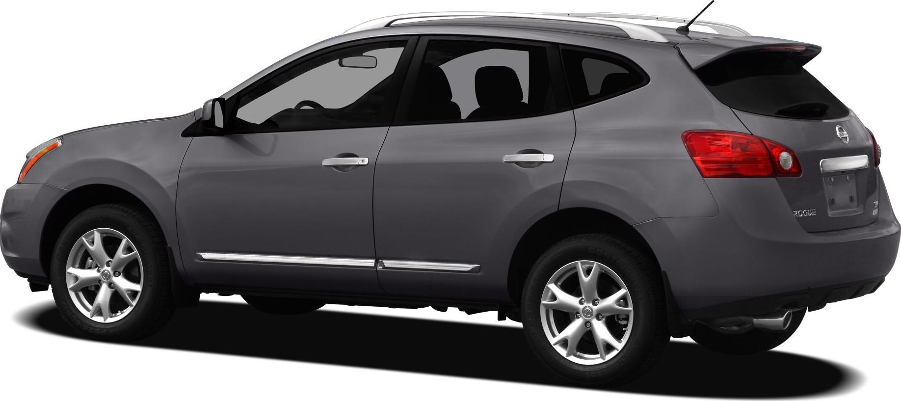 Side and rear view of compact SUV with roof rails and alloy wheels