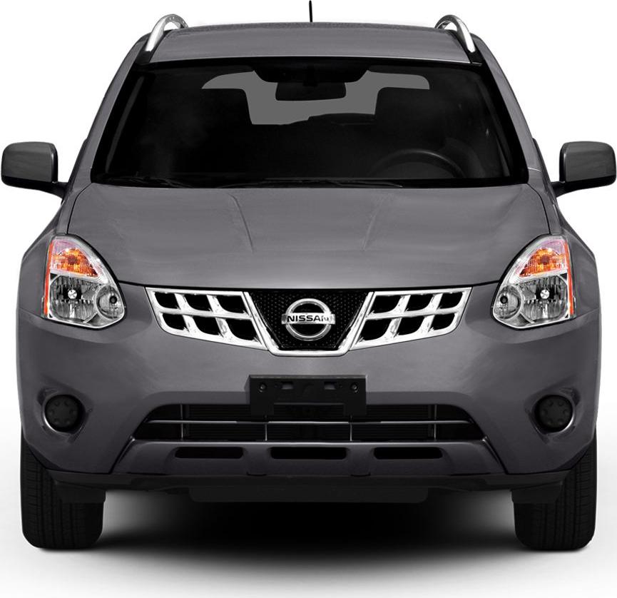 Front grille, headlights, bumper of SUV from the front view