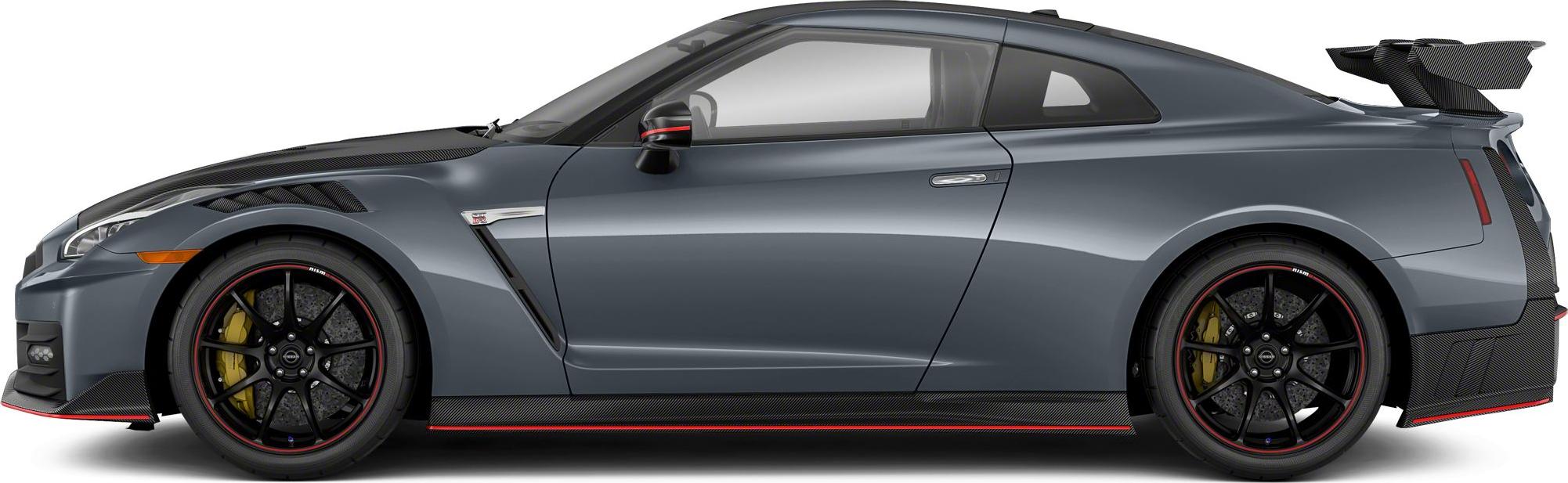 Side profile of a sports coupe with carbon fiber accents and performance wheels.