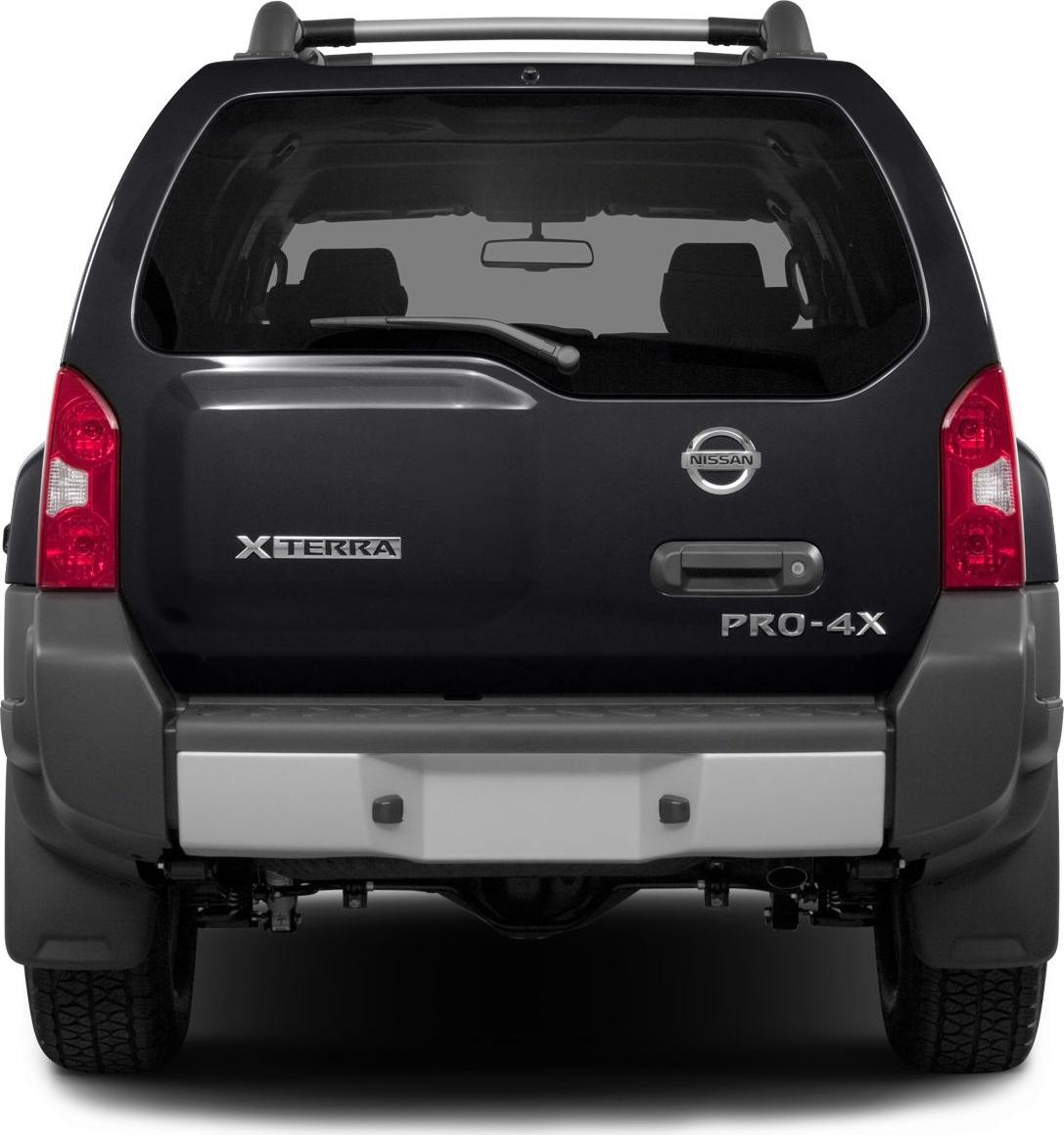 Rear view of SUV with tailgate, wiper, and bumper