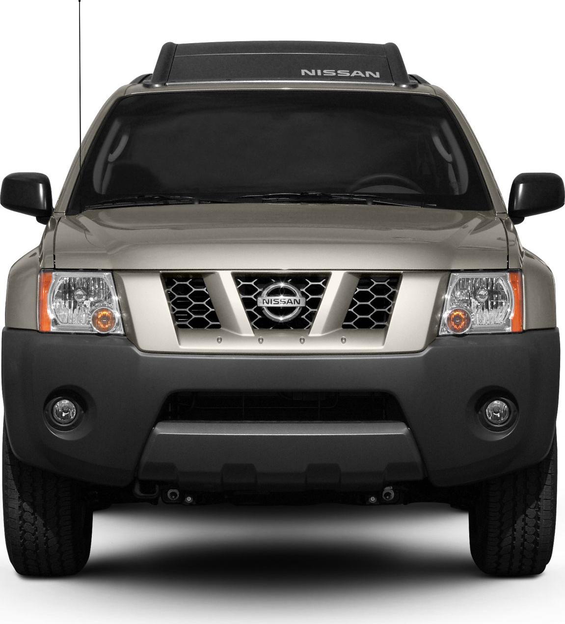 Front view with rugged grille and robust bumper