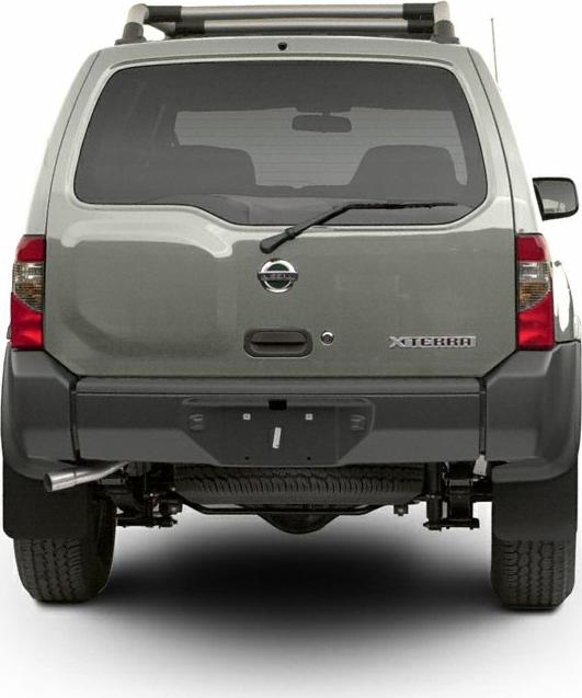 SUV rear view with spare tire cover and rear wiper